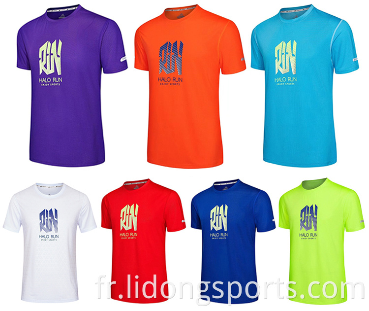 2021 hommes Femmes Gym Fitness Entraînement T-shirt à manches courtes